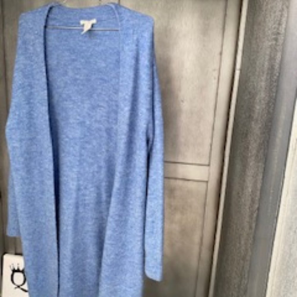 Pale Blue Long Cardigan